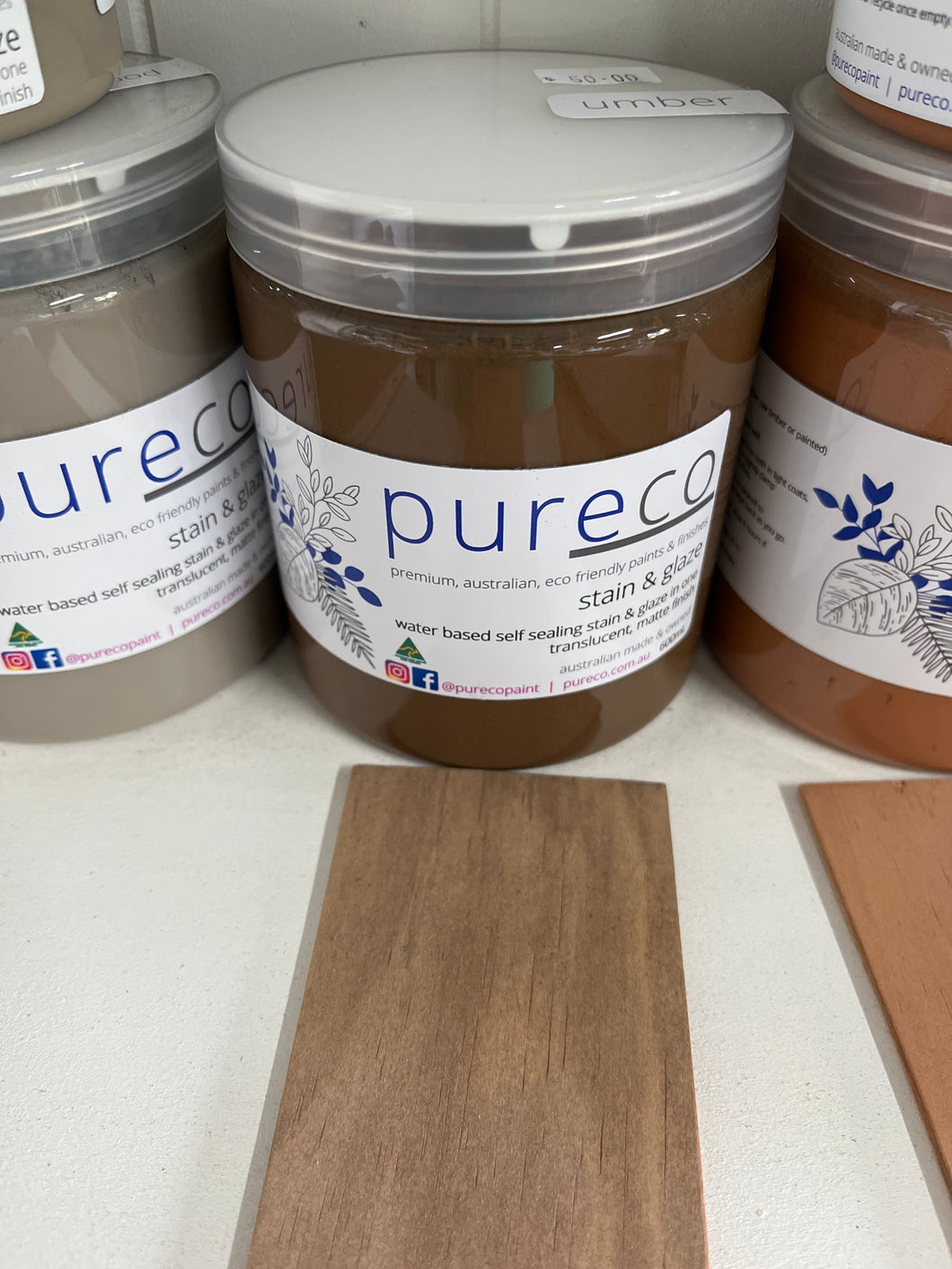 Pureco stain and glaze Umber